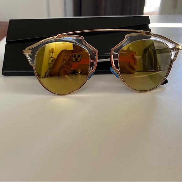 Brand New Gold Dior Sunglasses U5SK1